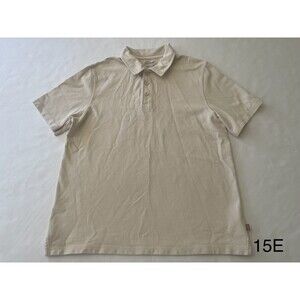 LL Bean Men's XL Polo Golf Shirt Beige Size Large Slightly Fitted‎